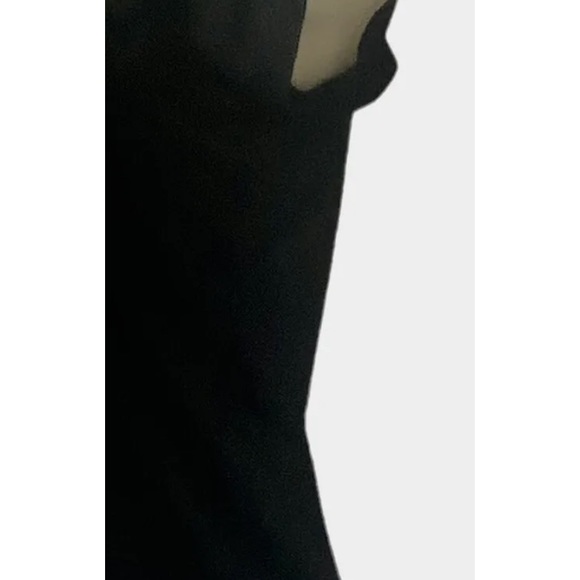 SoSik Women’s Cut-Out Pleated Neckline Top Shirt 8 Black Pleated Short Sleeves - Picture 4 of 9